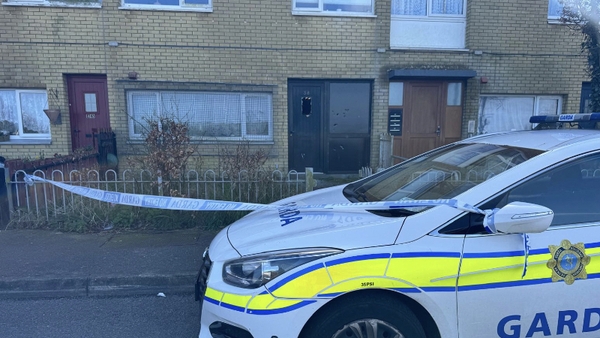 The scene at Glenamoy Lawn was sealed off