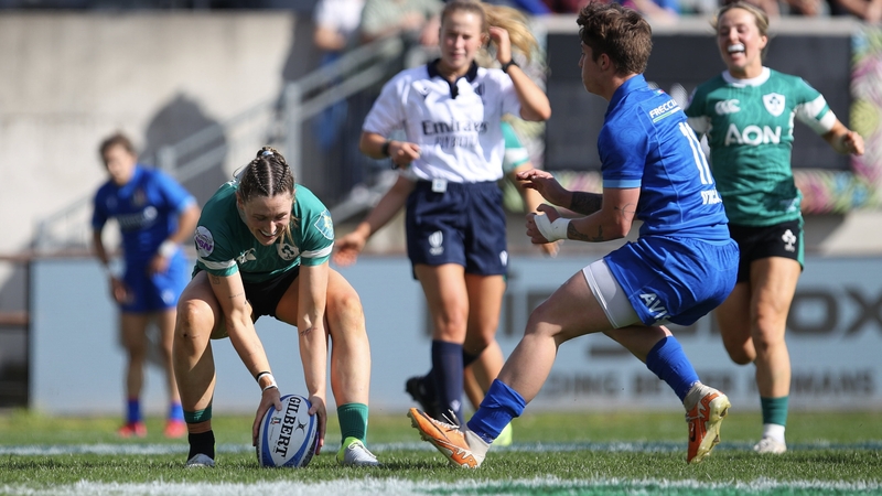 Anna McGann ran in three tries for Ireland