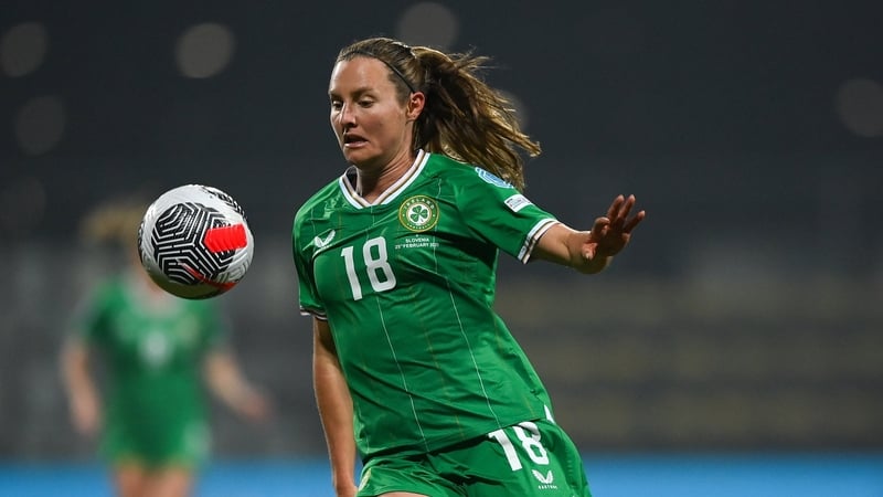 Kyra Carusa in action against Slovenia in February