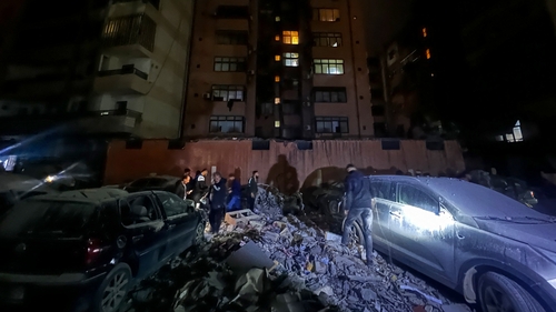 The Israeli strike damaged a building in southern Beirut