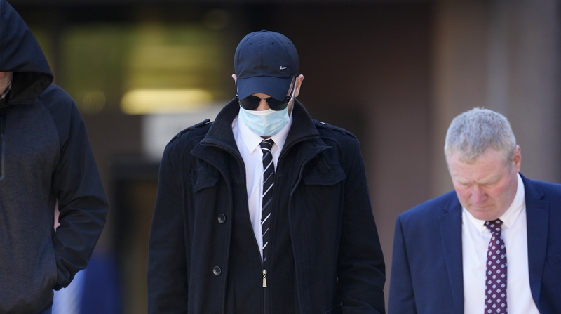 Kyle Shaw (left) outside Liverpool Crown Court, where he was given a 20-month prison sentence, suspended for 20 months, for stalking Strictly Come Dancing judge Shirley Ballas. Photo credit: Peter Byrne/PA Wire