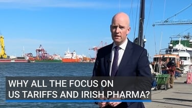 Why is there such a focus on the impact of US tariffs on the pharmaceutical industry in Ireland?