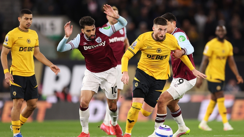 Matt Doherty in action for Wolves in their 1-0 win at home to West Ham