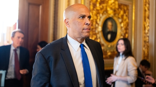 Senator Cory Booker, seized command in the chamber at 7pm (midnight Irish time) yesterday
