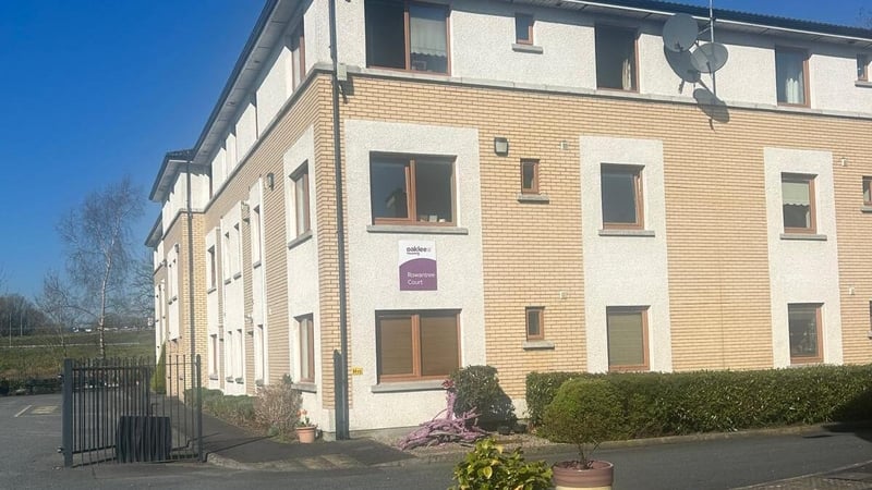 The fire broke out an Rowantree Court in Mulach Glas