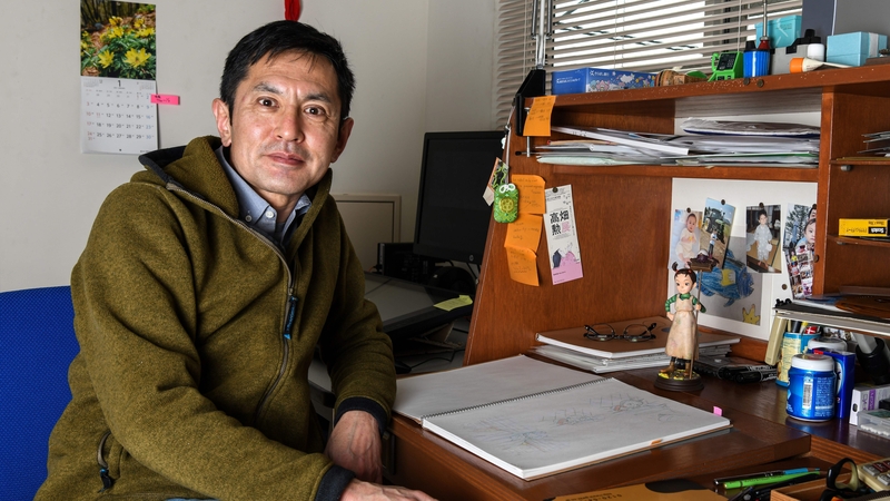 Goro Miyazaki, pictured at Studio Ghibli headquarters in Koganei, Greater Tokyo in January 2021 - Despite the rapid changes, he says, new technology also brings "great potential for unexpected talent to emerge"