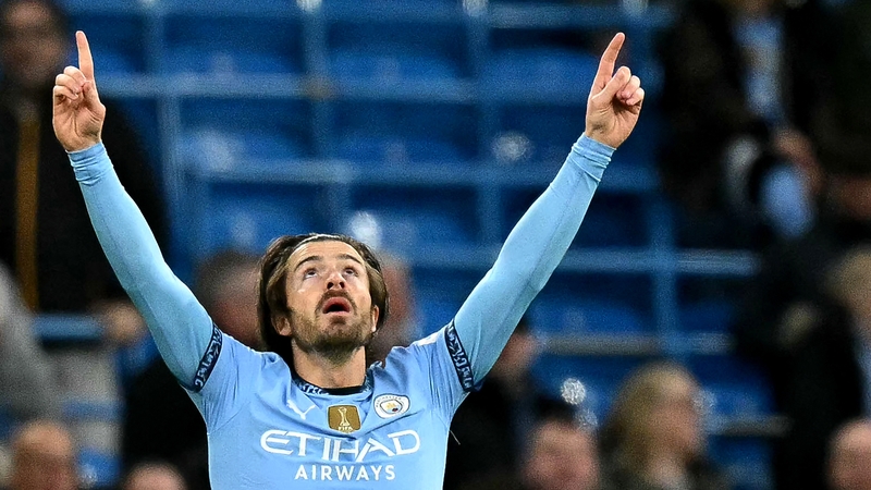 Grealish celebrates scoring the opener