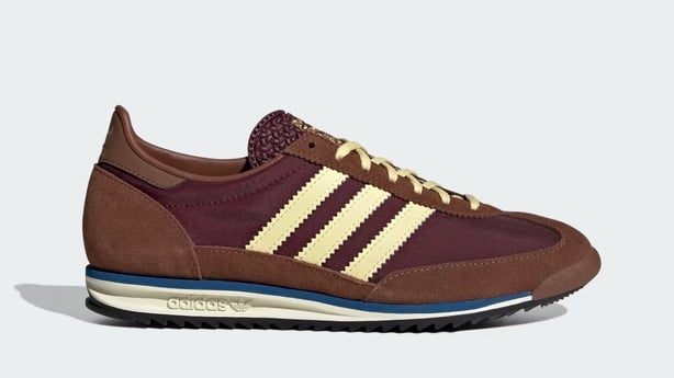 Brown adidas originals with butter yellow