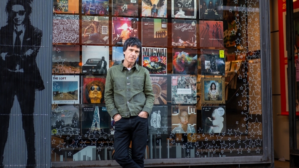 Johnny Marr at Manchester's Piccadilly Records - "There's something about the presence of a record store. It's a magical thing" Photos: Press Association