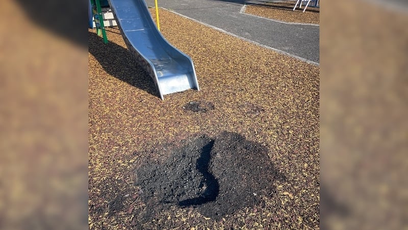 Upgrade works at the playground in Moneymore were only completed last October