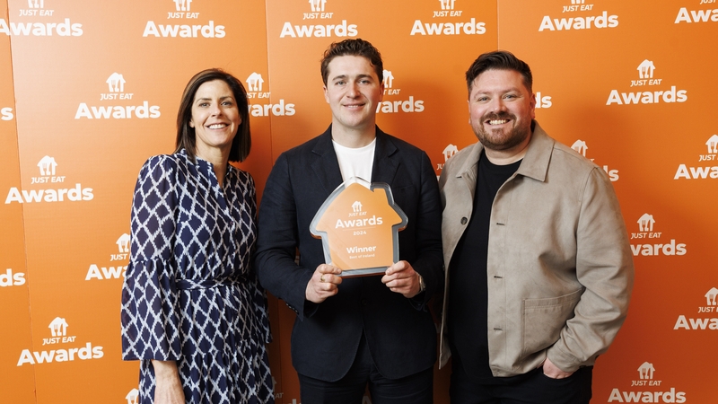 Managing Director of Just Eat Ireland, Amanda Roche-Kelly, Rory McCormack founder of Handsome Burger, radio presenter Thomas Cross.