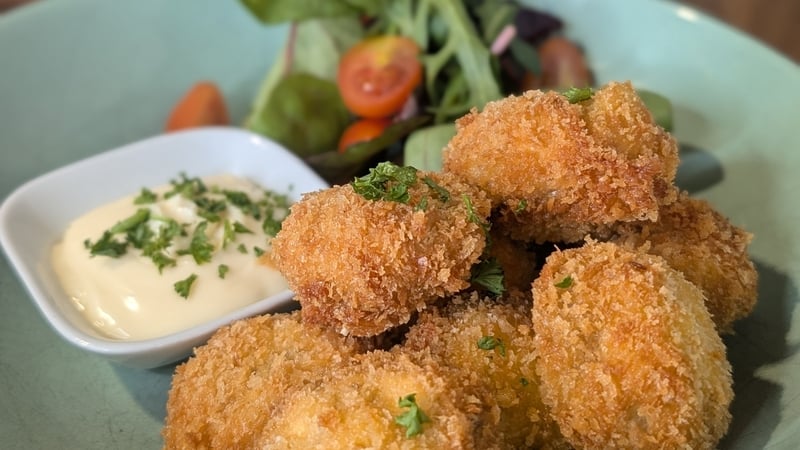 Shane Smith's breaded garlic mushrooms with garlic chive mayo: Today