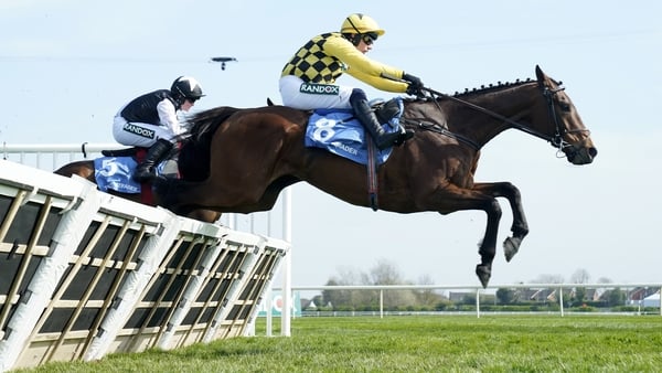 Salvator Mundi ridden by Paul Townend on their way to winning the TrustATrader Top Novices' Hurdle