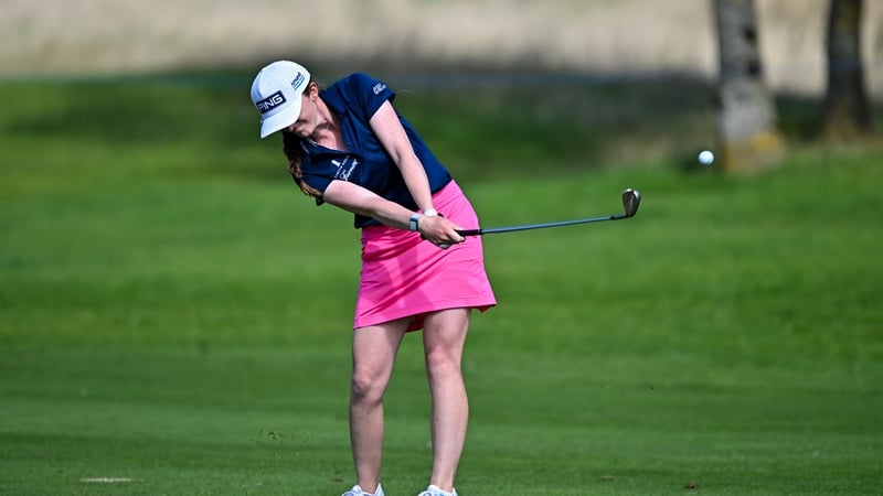 Lauren Walsh is three shots off the lead