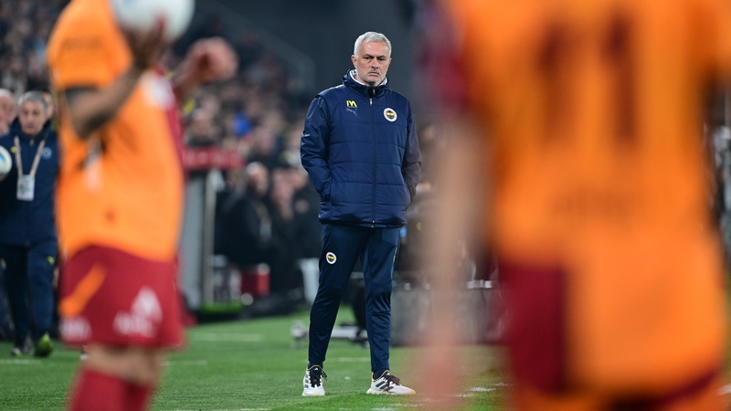 Jose Mourinho looks on during the game that ended in controversy