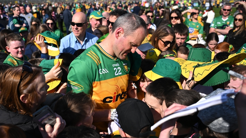 Michael Murphy, who hit two points on his championship return, was a popular figure at full-time