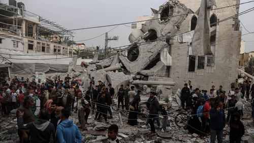 The aftermath of an airstrike in Deir Al Balah, Gaza
