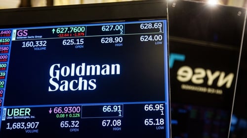 Goldman Sachs said its profit rose to $4.74 billion, or $14.12 per share, for the three months ended March 31