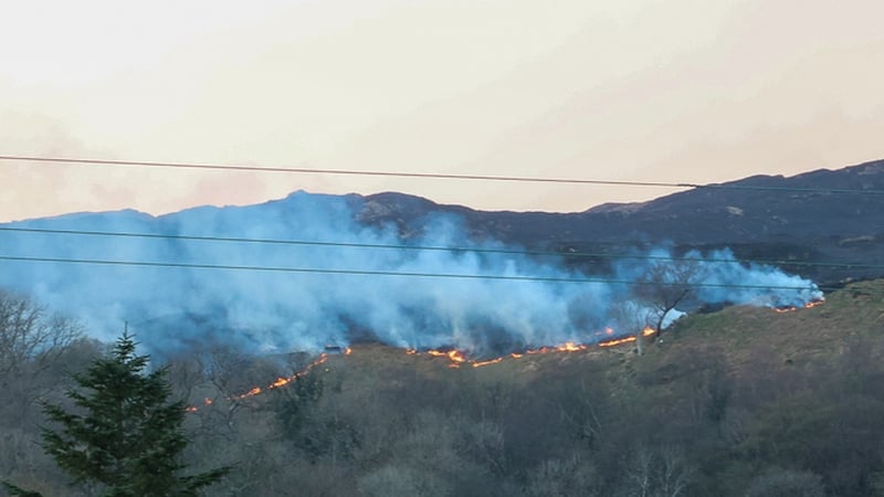 Fire crews brought a wildfire in the Barnesmore Gap under control (Credit: Siobhán McGowan)