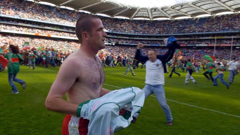 A dejected Stevie O'Neill leaves the pitch after Tyrone's shock 2004 loss to Mayo