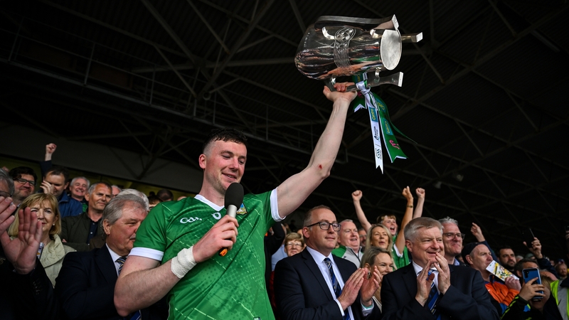 Declan Hannon grabs the mic - probably for the last time on Munster final day - in 2024