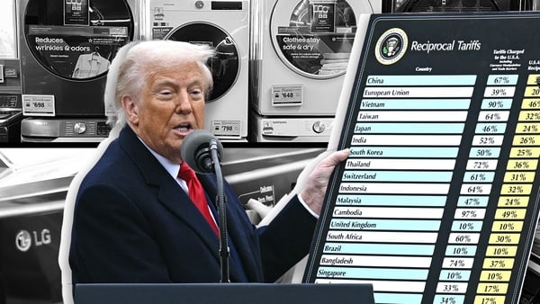 President Trump introduced tariffs of up to 50% on imported washing machines in February 2018.