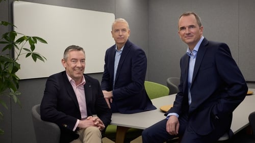 (from left to right) Donal Murphy (DCC's CEO), Kevin Lucey (DCC's new COO) and Conor Murphy (DCC's CFO)