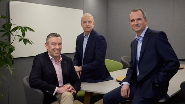 (from left to right) Donal Murphy (DCC's CEO), Kevin Lucey (DCC's new COO) and Conor Murphy (DCC's CFO)