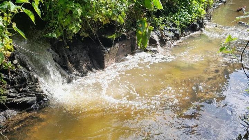 Discharge entering the Pound River