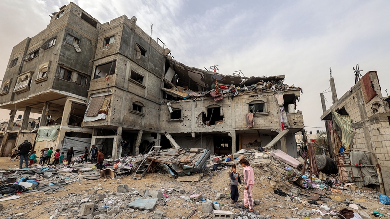The Sabah family building was hit by Israeli air strikes in Deir el-Balah, Central Gaza