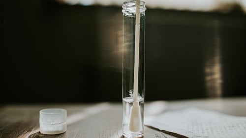 Experts have developed a new saliva test which analyses genetic variants in a man's DNA (Stock image)