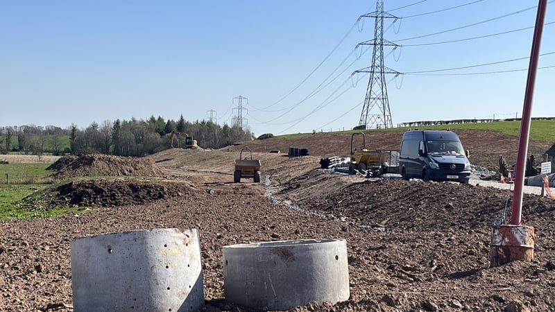 Work under way on a substation near Moy in Co Tyrone