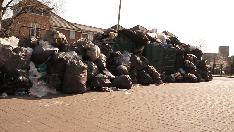 Bin collection services have reduced substantially, leaving rubbish to pile up in neighbourhoods across the city
