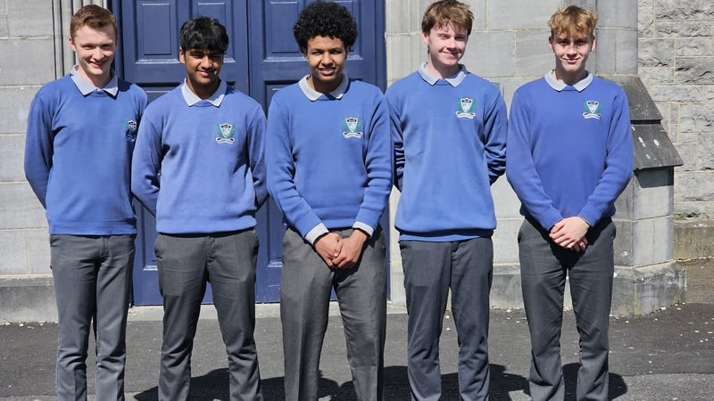 The five St Flannan's students hope to travel to Orlando to present their project to the NSS