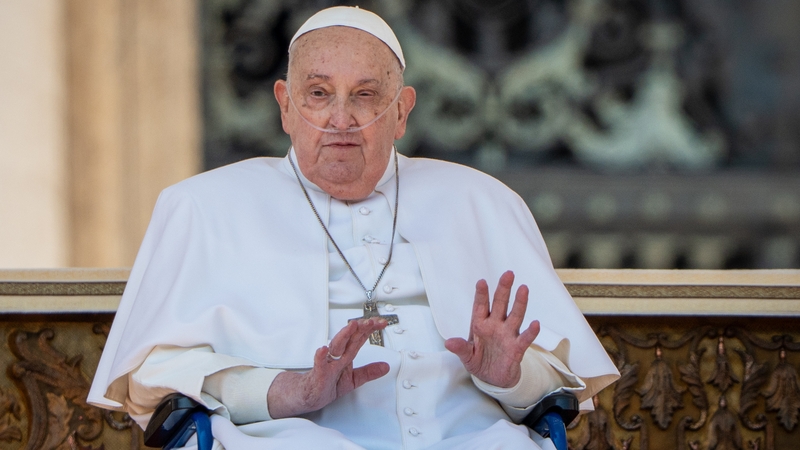 Pope Francis pictured in St Peter's Square last Sunday