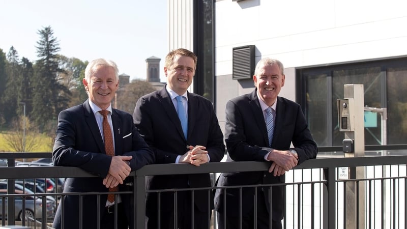 Ed Murphy founder of GreenTechHQ, Minister James Browne, Minister for Housing, Local Government and Heritage and Kevin Sherry, the interim CEO of Enterprise Ireland (Photo: Mary Browne)