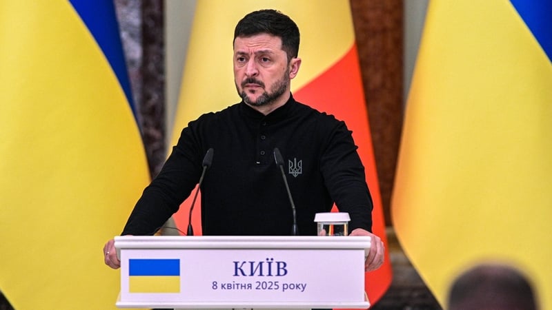 Volodymyr Zelensky also issued a plea for more air defence systems