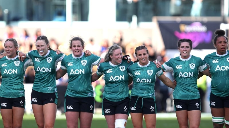Ireland players celebrate after their win against Italy in round two