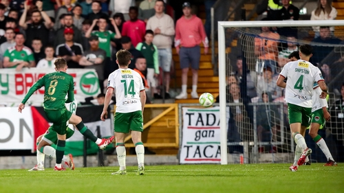 Chris Forrester scored the Saints'first goal against Cork City that ultimately ended their unbeaten home record