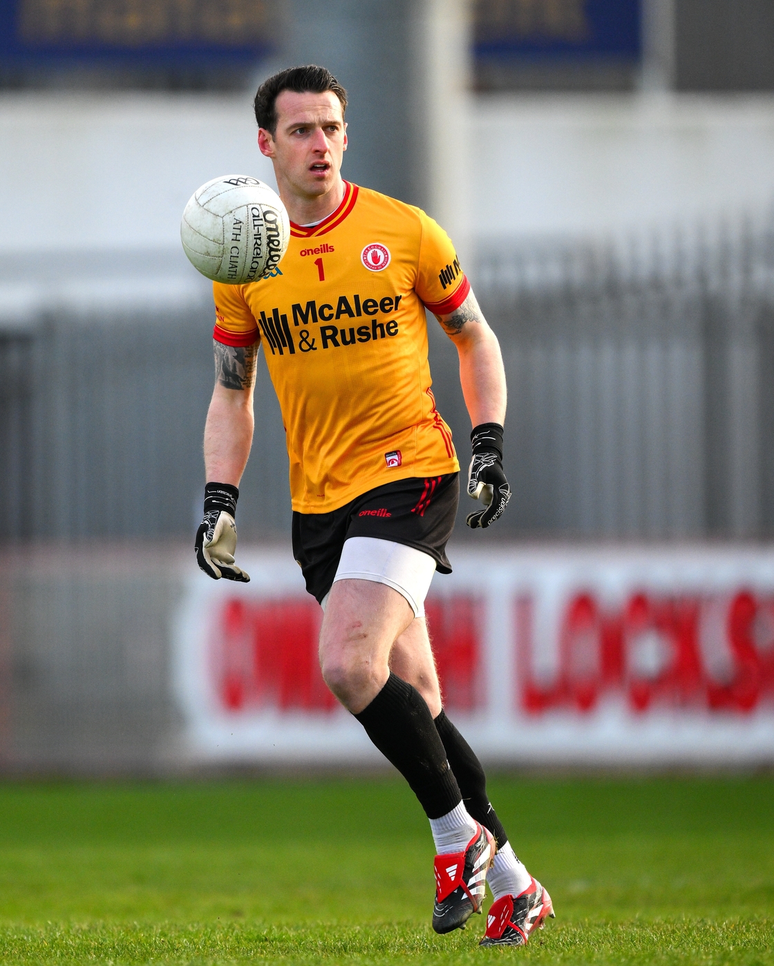 Niall Morgan fulfils a quarter-back style role from his goalkeeping berth