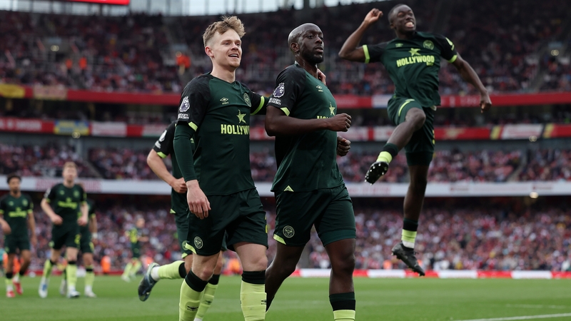 Yoane Wissa's (c) goal ensured Arsenal's faint title hopes faded further