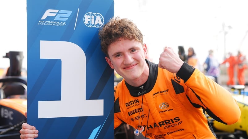 Alex Dunne became the first Irish driver to claim victory in F2, which is the feeder series directly below F1