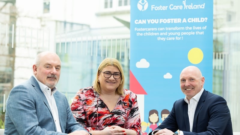 John O'Connell, Financial Services Union General Secretary, Orlaith Treacy, Foster Care Ireland Principal Social Worker and AIB's Chief People Officer David McCormack