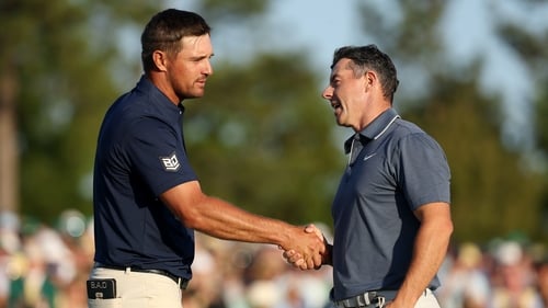 Bryson DeChambeau (L) and Rory McIlroy were paired together in the final round