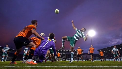 Roberto Lopes on the attack for Rovers during their 4-1 victory over Cork City