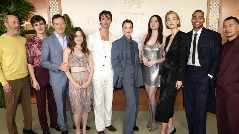 The cast of The White Lotus Season 3 attend a screening of the finale (Pic: Jeff Kravitz/HBO/Getty)