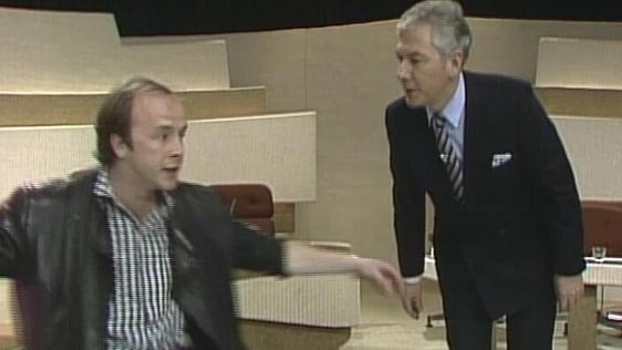 Mark Lambert, a member of the comedy troupe 'That Crowd' on The Late Late Show (1985)
