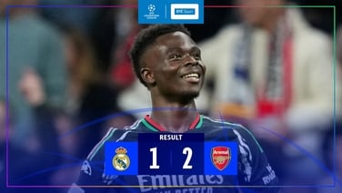 Champions League highlights: Real Madrid 1-2 Arsenal (agg 1-5)