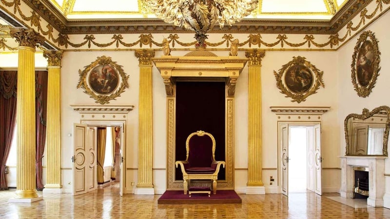 The Throne Room, the location of the first State banquet at Dublin Castle which ended