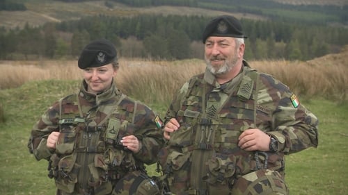 (L-R) Airwoman Ruth Byrne and her father, Flight Sergeant Luke Byrne, are deploying to Lebanon